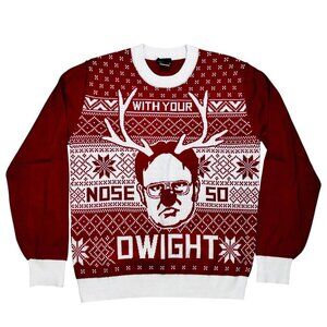 The Office Medium Dwight Christmas Sweater Ugly Work